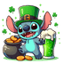 Lilo & Stitch Saint Patty Luck Charm Design - DTF Ready To Press