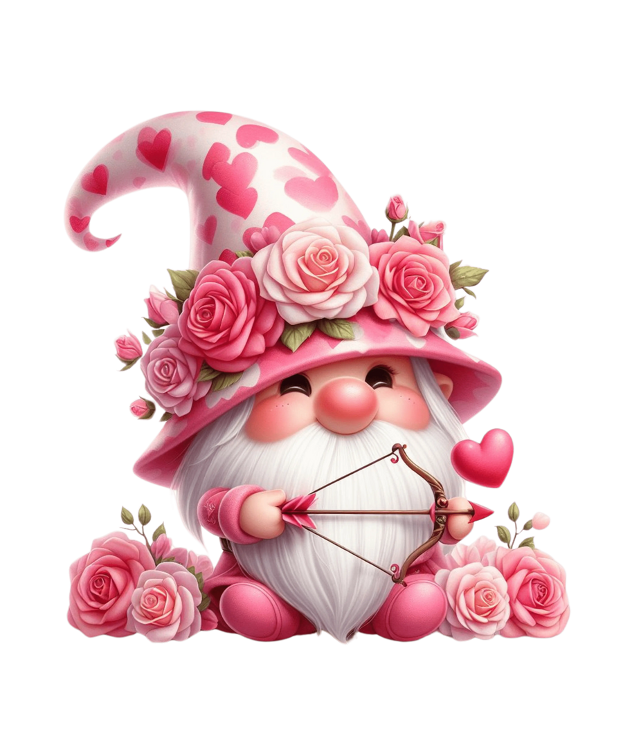 Gnome Cupid Valentine's Day Design | DTF Dallas