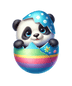 Cute Baby Panda Easter Design - DTF Ready To Press