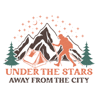 Cool Hiking Design - DTF Ready To Press - DTF Dallas 