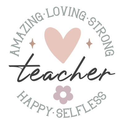 Happy Teacher Design - DTF Ready To Press - DTF Dallas 