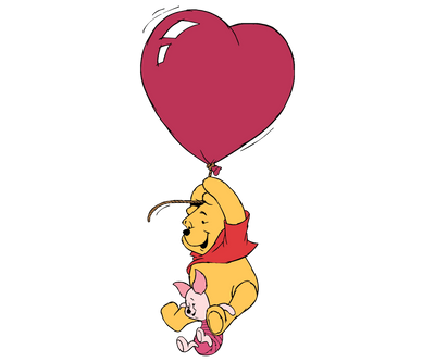 Winnie the Pooh and Piglet Heart Design | DTF Dallas - DTF Dallas 