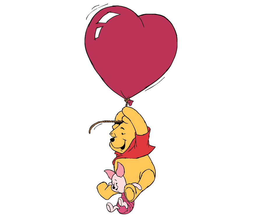 Winnie the Pooh and Piglet Heart Design | DTF Dallas