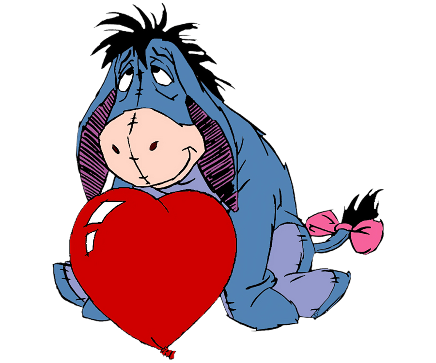Eeyore Heart Winnie the Pooh Design | DTF Dallas