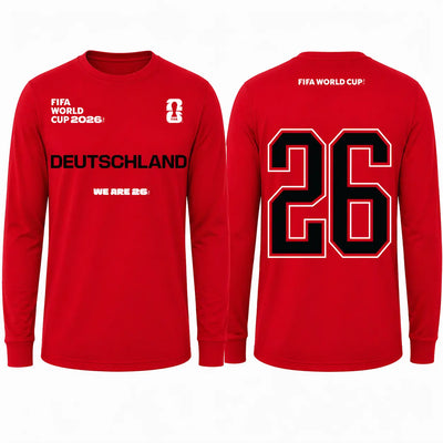 FIFA World Cup 2026 Germany Long Sleeve Shirt – Official "We Are 26" Tee - DTF Dallas 