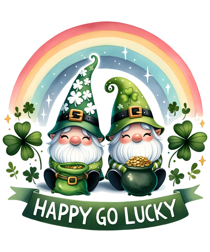 Happy Go Lucky St. Patrick's Day Design pressed on a garment
