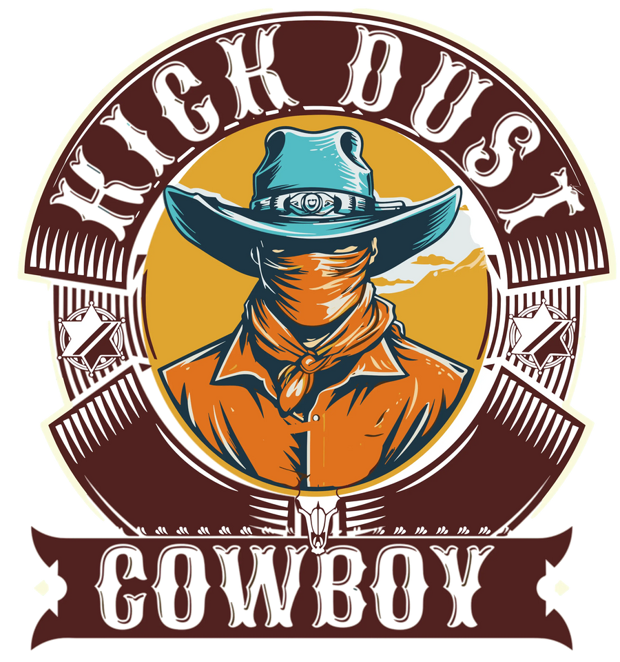 Kick Dust Cowboy Design - DTF Ready To Press