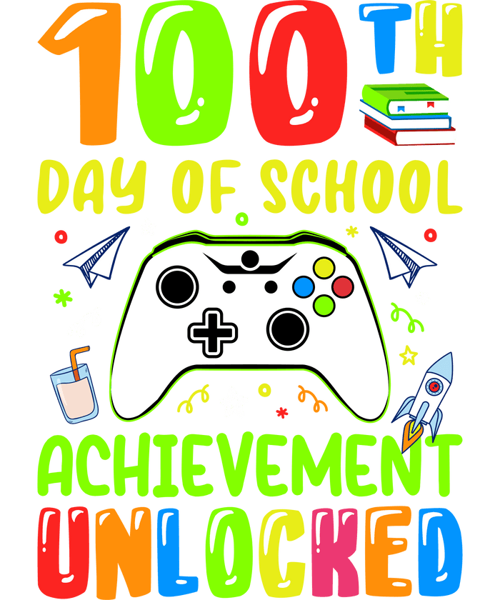 100th Day of School Achievement DTF Ready pressed on a garment