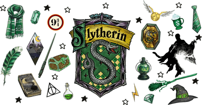 Harry Potter Slytherin Tom Riddle Glass Wrap | DTF Dallas - DTF Dallas 