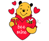Winnie The Pooh Be Mine Valentine's Day Design - DTF Ready To Press