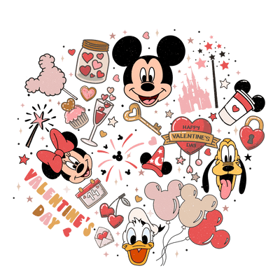 Disneyland Valentine Design - DTF Ready To Press - DTF Dallas 