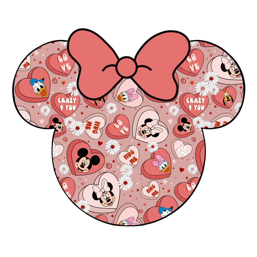 Disney Minnie Mouse Love Design - DTF Ready To Press
