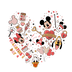 Disney Mickey Mouse Valentine's Day Heart Design - DTF Ready To Press