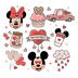 Minnie And Mickey Happy Valentine's Day Design - DTF Ready To Press