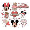 Minnie And Mickey Happy Valentine's Day Design - DTF Ready To Press