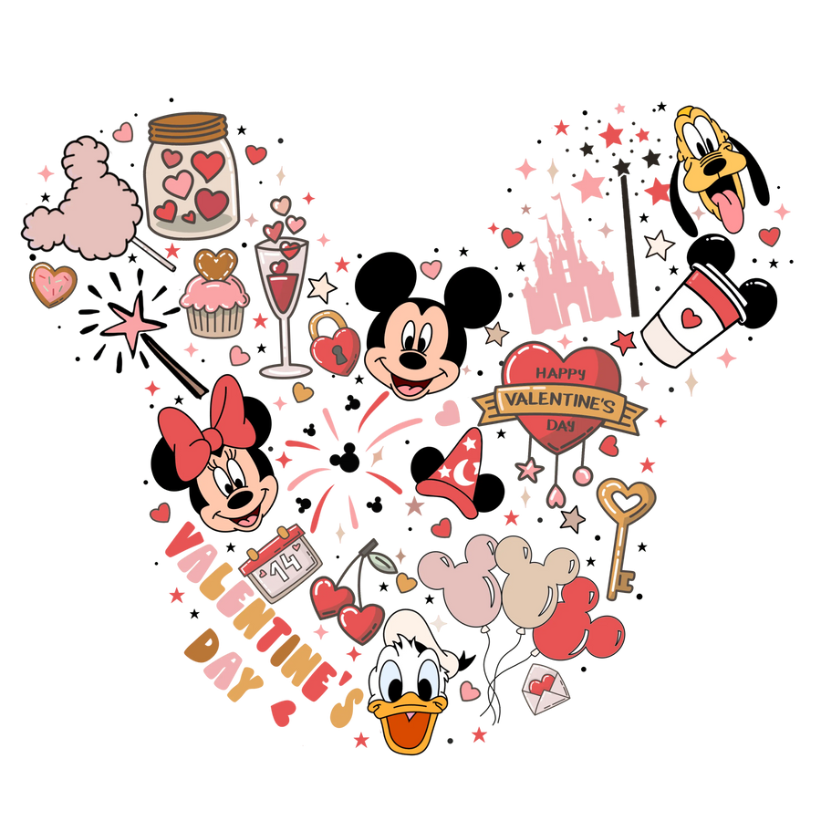 Disneyland Happy Valentine's Day Design | DTF Dallas
