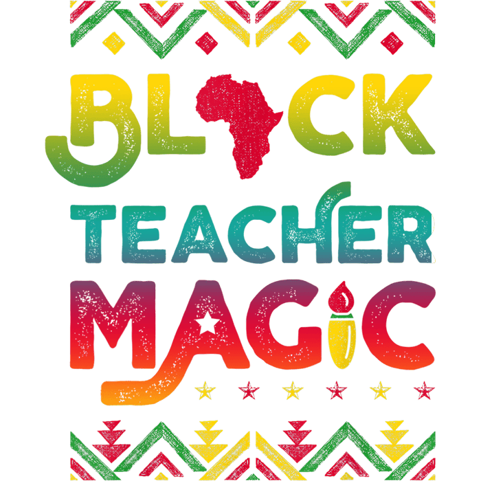 Black Teacher Magic Design pressed on a garment