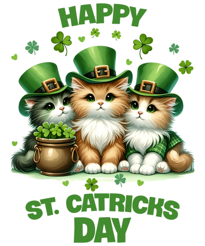 Happy St Patrick's Day Funny Cat Design | DTF Dallas - DTF Dallas 