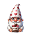 Gnome Cake For You Valentine's Day Design - DTF Ready To Press