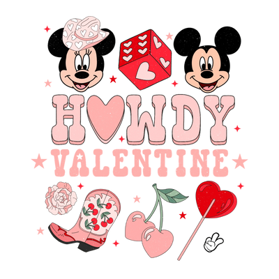 Mickey Mouse Howdy Valentine Design | DTF Dallas - DTF Dallas 