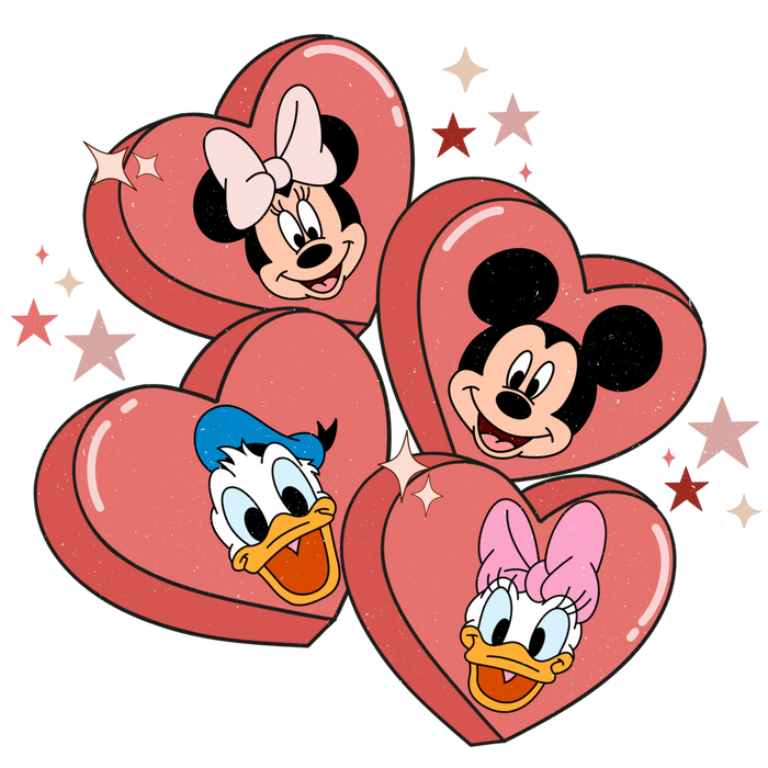 Disney Mickey Mouse Couple Design pressed on a garment