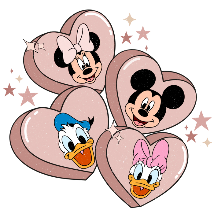 Mickey Mouse Couple Design pressed on a garment