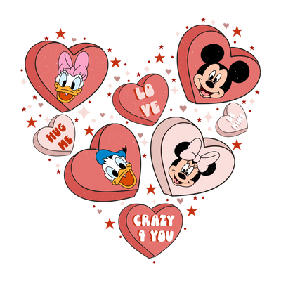 Crazy for You - Mickey Mouse Valentine Design | DTF Dallas - DTF Dallas 