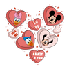 Crazy For You Mickey Mouse Valentine Design - DTF Ready To Press