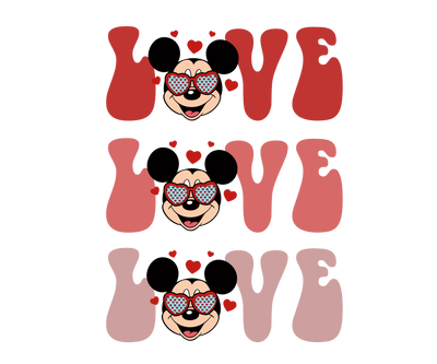 Mickey Mouse Love DTF Design Ready to Press V1 | DTF Dallas - DTF Dallas 