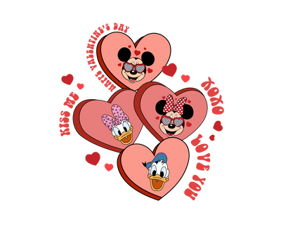 Mickey Mouse Valentine's Day Heart Design V1| DTF Dallas - DTF Dallas 