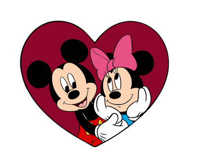 Minnie and Mickey Valentine Design | DTF Dallas - DTF Dallas 