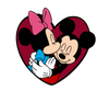 Minnie And Mickey Love Design - DTF Ready To Press