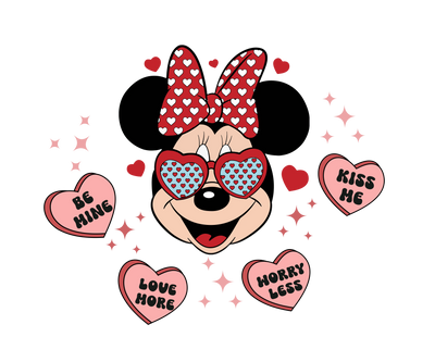 Minnie Mouse Love More Valentine Design | DTF Dallas - DTF Dallas 