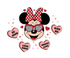 Minnie Mouse Love More Valentine Design - DTF Ready To Press
