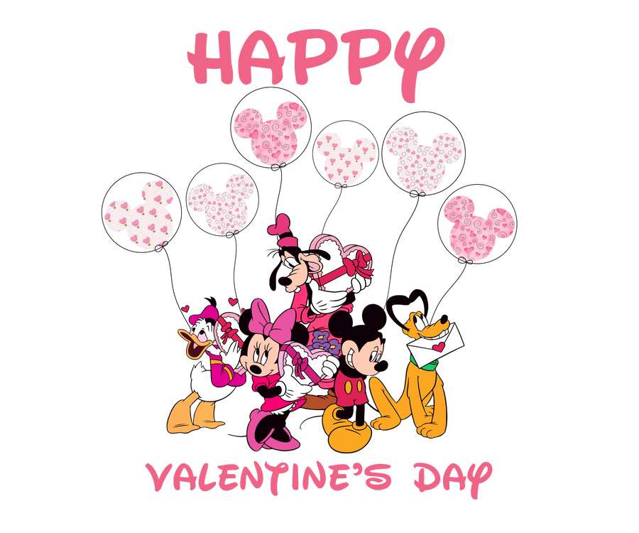 Happy Valentine's Mouse DTF Ready to Press V2 | DTF Dallas