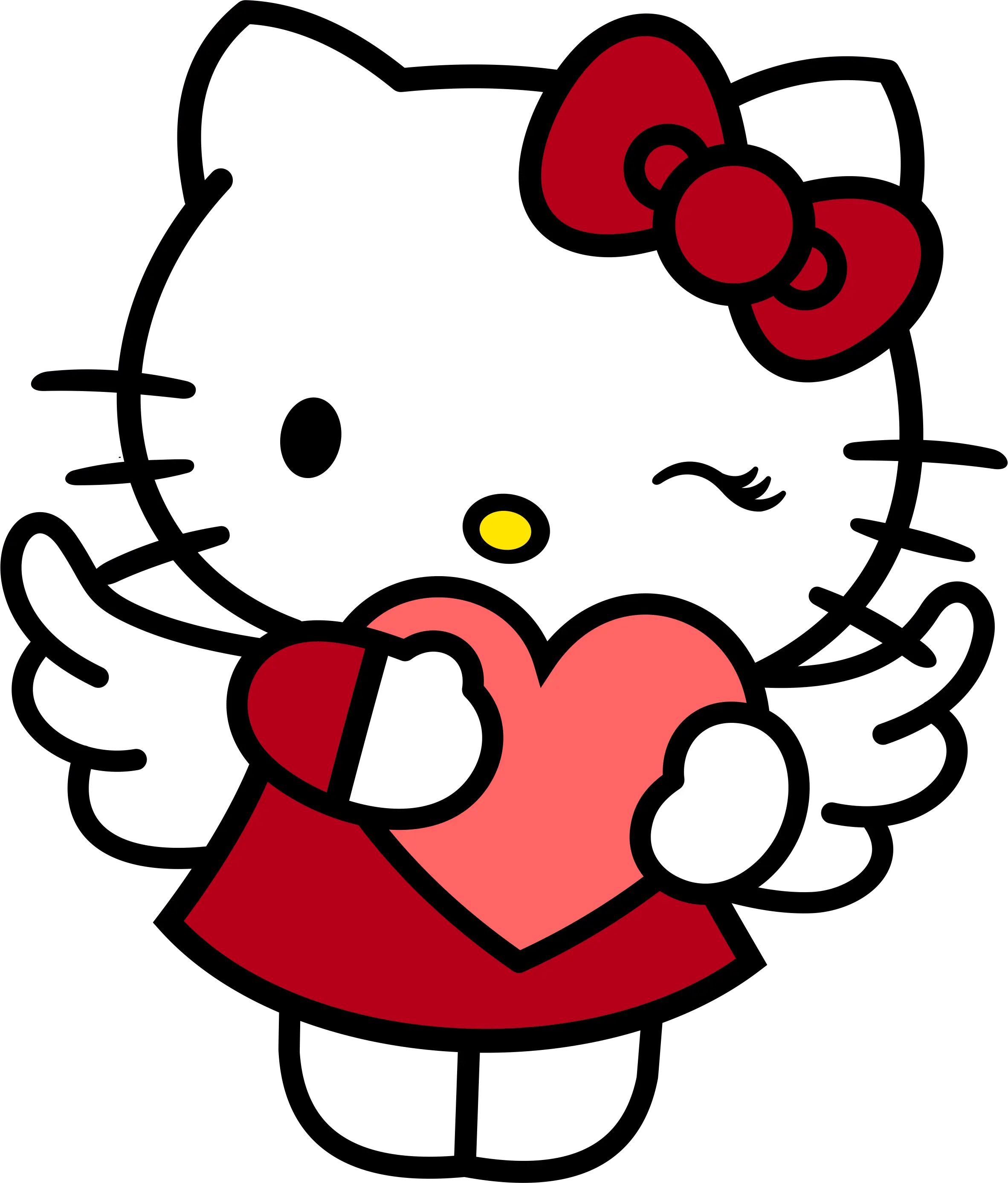 Hello Kitty Valentine's Day Heart DTF (V1) | DTF Dallas