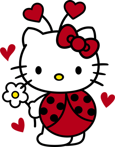 Hello Kitty Ladybird Valentine's Day Design | DTF Dallas - DTF Dallas 