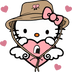 Hello Kitty Bad Bunny Love Design - DTF Ready To Press