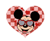 Mickey Mouse Valentine's Day Heart Design - DTF Ready To Press