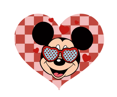 Mickey Mouse Valentine's Day Heart Design | DTF Dallas - DTF Dallas 
