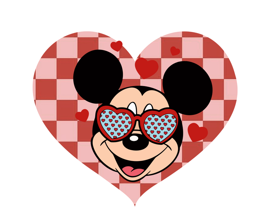 Mickey Mouse Valentine's Day Heart Design | DTF Dallas