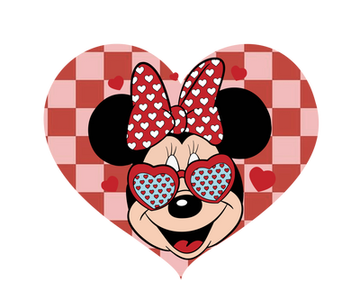 Minnie Mouse Valentine's Day Heart Design | DTF Dallas - DTF Dallas 