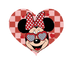 Minnie Mouse Valentine's Day Heart Design - DTF Ready To Press