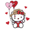 Hello Kitty Bad Bunny Valentine's Day Design - DTF Ready To Press