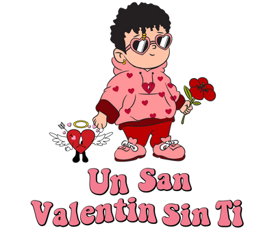 Un San Valentin Sin Tin Bad Bunny Design | DTF Dallas - DTF Dallas 