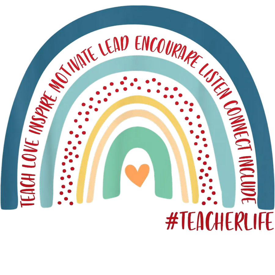Colorful Teacher Life Design - DTF Ready To Press