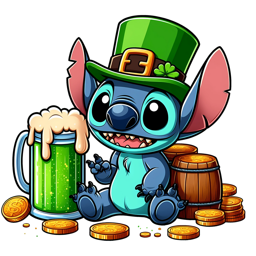 Disney Lilo & Stitch - St. Patrick's Day Irish | DTF Dallas