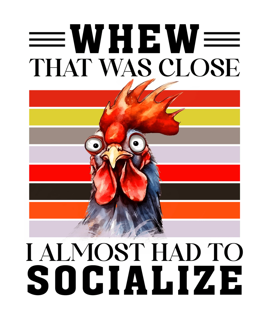 Funny Rooster Design DTF-Ready to Press | DTF Dallas