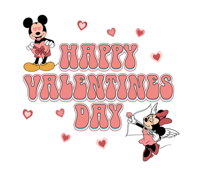 Mickey Mouse Happy Valentine's Day Design V2 | DTF Dallas - DTF Dallas 
