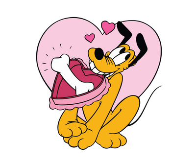 Disney Pluto Valentine's Day Design | DTF Dallas - DTF Dallas 